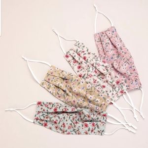 4 pc Ditsy Floral Face Masks Adjustable One Size